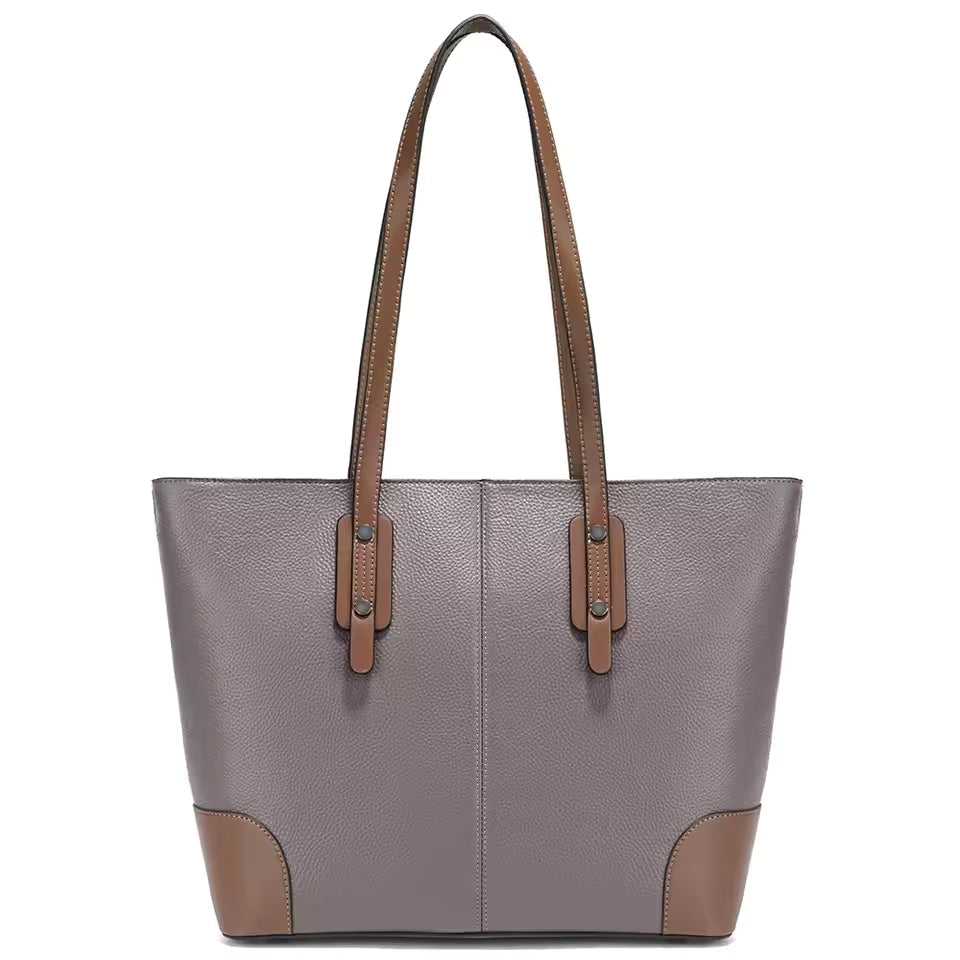 Genuine Leather Large Capacity For Ipad Passport Shoulder Totes Bags Mssza