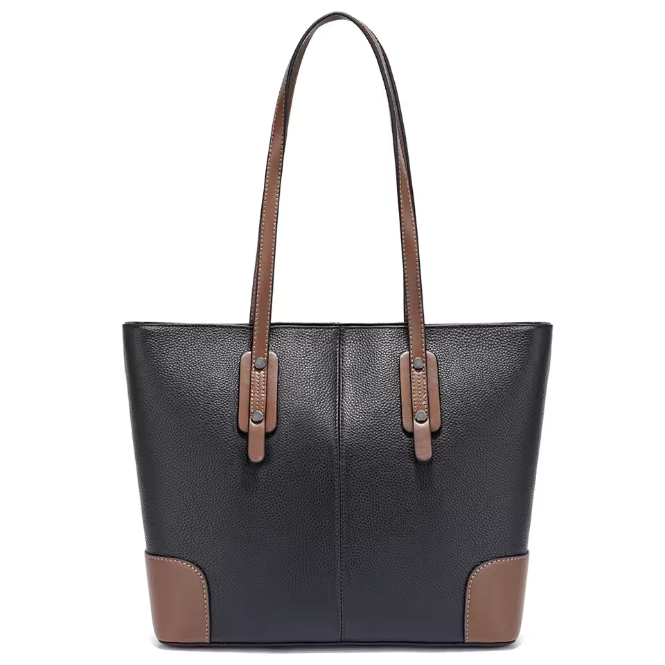 Genuine Leather Large Capacity For Ipad Passport Shoulder Totes Bags Mssza