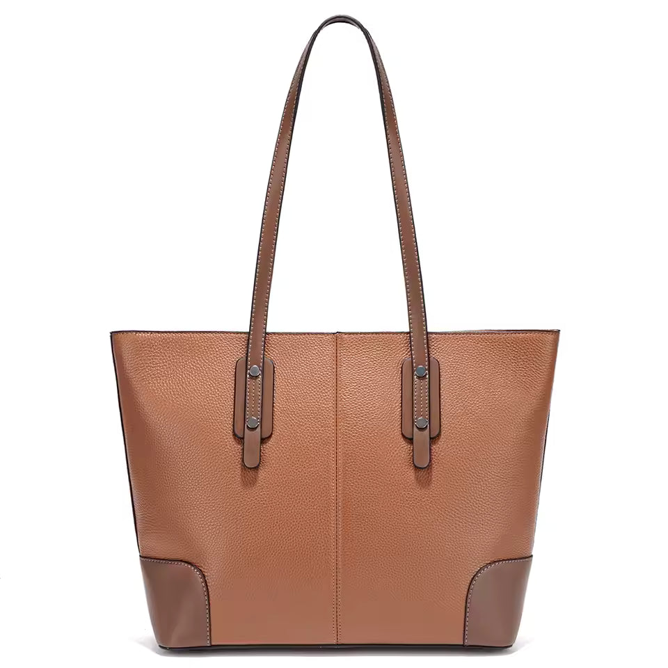 Genuine Leather Large Capacity For Ipad Passport Shoulder Totes Bags Mssza