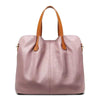 Genuine Leather Large Composite Ruched Top Layer Cowhide Shoulder Crossbody Handbag Mssza