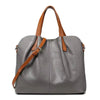 Genuine Leather Large Composite Ruched Top Layer Cowhide Shoulder Crossbody Handbag Mssza