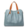Genuine Leather Large Composite Ruched Top Layer Cowhide Shoulder Crossbody Handbag Mssza