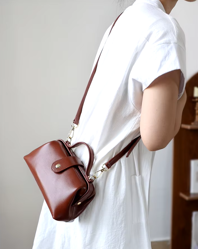 Genuine Leather Messenger Minimalist Doctor Waterproof Crossbody Shoulder Bag Mssza