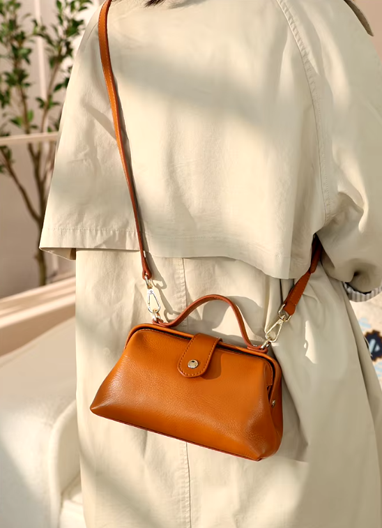 Genuine Leather Messenger Minimalist Doctor Waterproof Crossbody Shoulder Bag Mssza