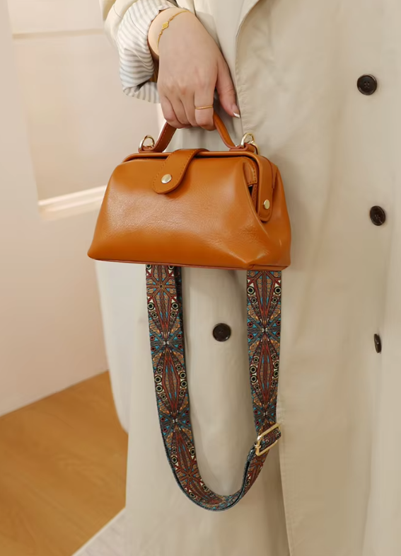 Genuine Leather Messenger Minimalist Doctor Waterproof Crossbody Shoulder Bag Mssza