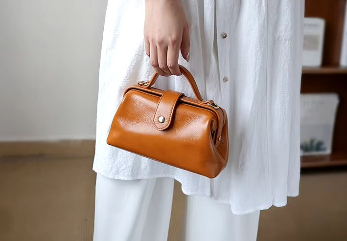 Genuine Leather Messenger Minimalist Doctor Waterproof Crossbody Shoulder Bag Mssza