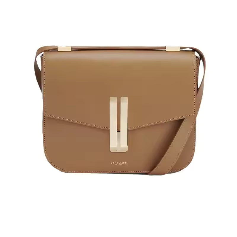 Genuine Leather Single Shoulder Cross Shoulder Underarm Small Square Bag Mssza