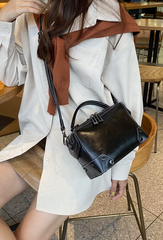 Vintage Rivet Genuine Leather Small Shoulder Messenger Bags Mssza