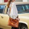 Genuine Leather Solid Luxury Large Capacity Elegant Crossbody Commuter Bag Mssza