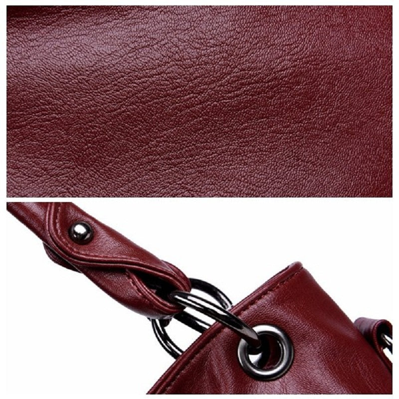 Genuine Leather Tassel Pendant Plaid Handbag Cross body Bag For Women Mssza