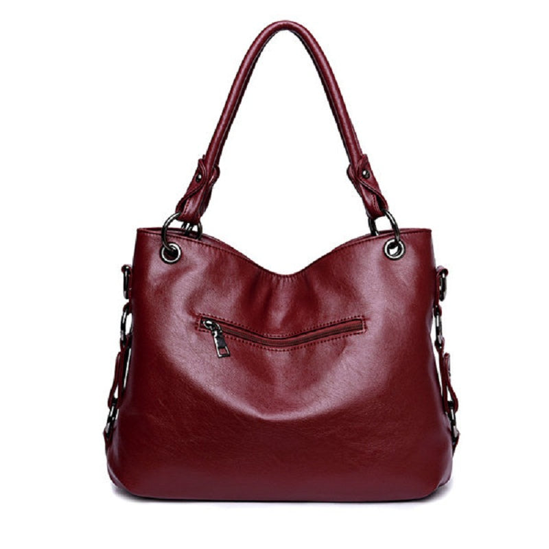 Genuine Leather Tassel Pendant Plaid Handbag Cross body Bag For Women Mssza