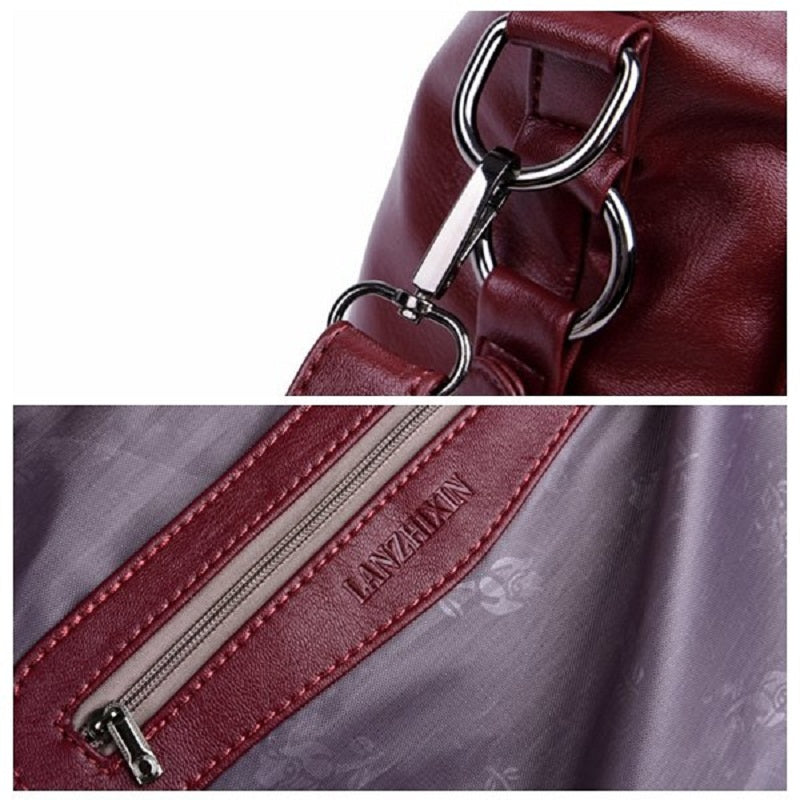 Genuine Leather Tassel Pendant Plaid Handbag Cross body Bag For Women Mssza