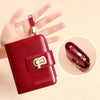 Genuine Leather Tri Fold RFID Blocking ID Card Holder Zipper Coin Purse Mssza