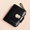 Genuine Leather Tri Fold RFID Blocking ID Card Holder Zipper Coin Purse Mssza