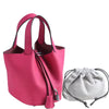 Genuine Leather Vegetable Basket Style Portable Bucket Bag Mssza