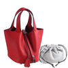 Genuine Leather Vegetable Basket Style Portable Bucket Bag Mssza