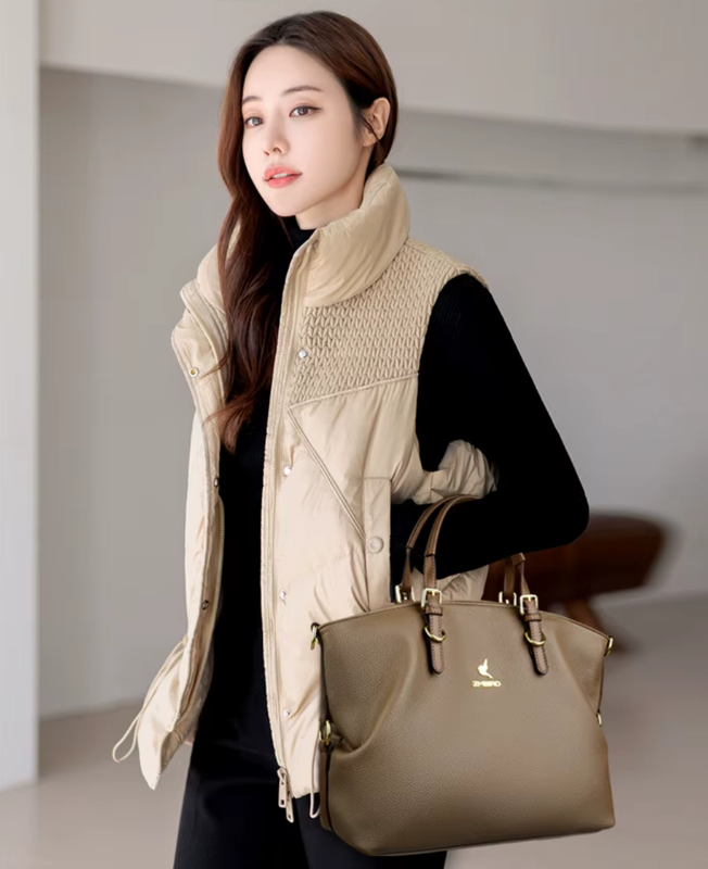 Casual Genuine Designer Soft Leather Tote Shoulder Crossbody Bags Mssza