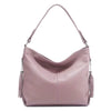 Genuine Tassel Plain Color Real Cowhide Leather Large Shopper Hobo Bag Mssza
