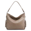 Genuine Tassel Plain Color Real Cowhide Leather Large Shopper Hobo Bag Mssza