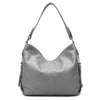 Genuine Tassel Plain Color Real Cowhide Leather Large Shopper Hobo Bag Mssza