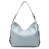 Genuine Tassel Plain Color Real Cowhide Leather Large Shopper Hobo Bag Mssza