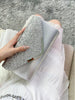 Glitter Shiny Elegant Interior Slot Pocket Party Wedding Clutch Bag Mssza