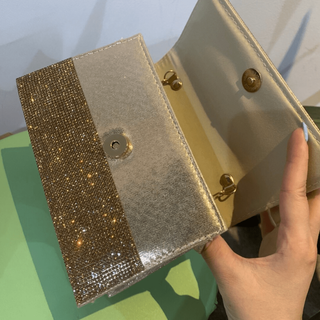 Gold Diamonds Top-Handle Bags For Women Luxury Glitter Pu Leather Cross Body Handbag Shopping Shoulder Bags Mssza