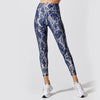 Plated Printing Snake Pattern Hip Lifting High Waist Slimming Bra Yoga Pants Set Mssza