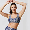 Plated Printing Snake Pattern Hip Lifting High Waist Slimming Bra Yoga Pants Set Mssza