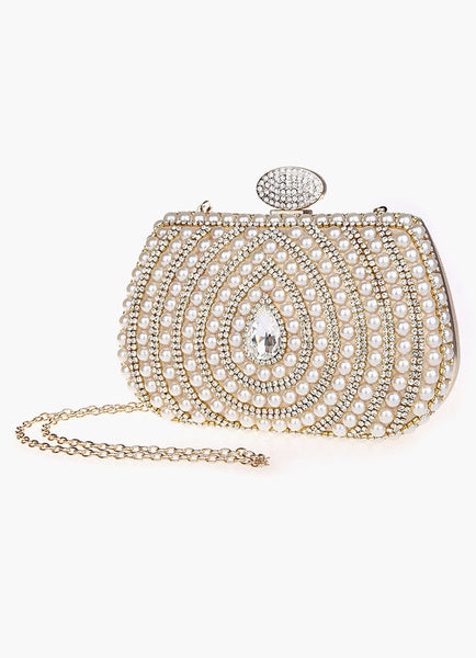 Gorgeous Pearl With Rhinestone Clutches Mssza