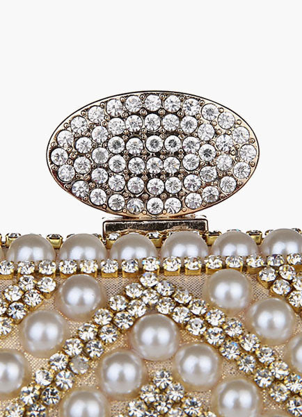 Gorgeous Pearl With Rhinestone Clutches Mssza