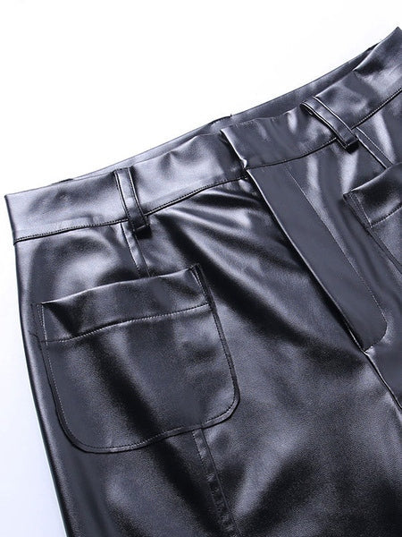 Gothic PU Leather Retro Costumes Mssza