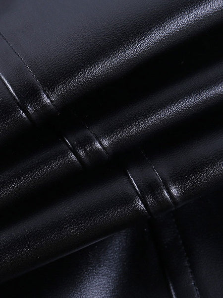 Gothic PU Leather Retro Costumes Mssza