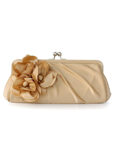 Grace Swirled Rosette Silk Women's Evening Bag Mssza