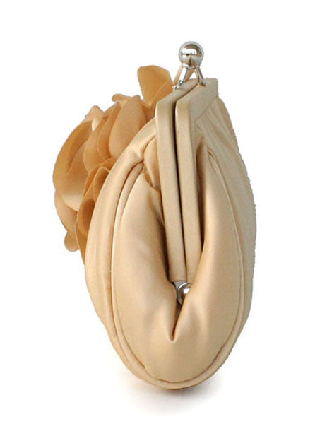 Grace Swirled Rosette Silk Women's Evening Bag Mssza