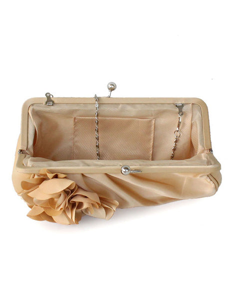 Grace Swirled Rosette Silk Women's Evening Bag Mssza