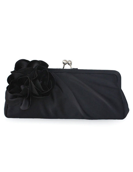 Grace Swirled Rosette Silk Women's Evening Bag Mssza