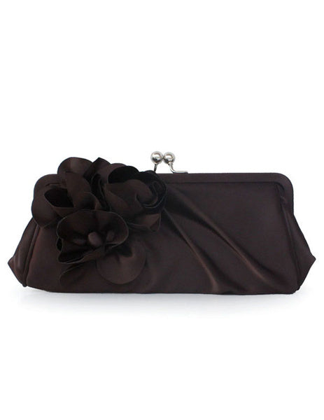 Grace Swirled Rosette Silk Women's Evening Bag Mssza