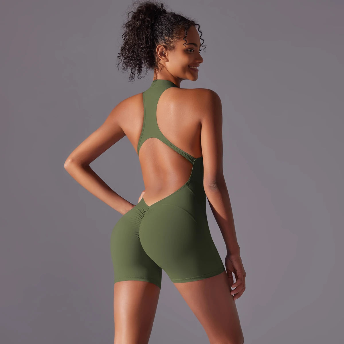 Gym Push Up Workout Clothes Fitness Breathable Quick Drying Sports Bodysuit Yoga Suit Mssza