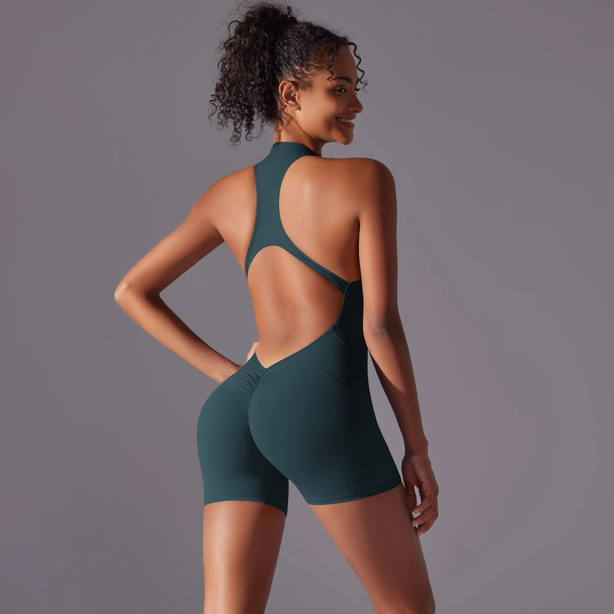 Gym Push Up Workout Clothes Fitness Breathable Quick Drying Sports Bodysuit Yoga Suit Mssza