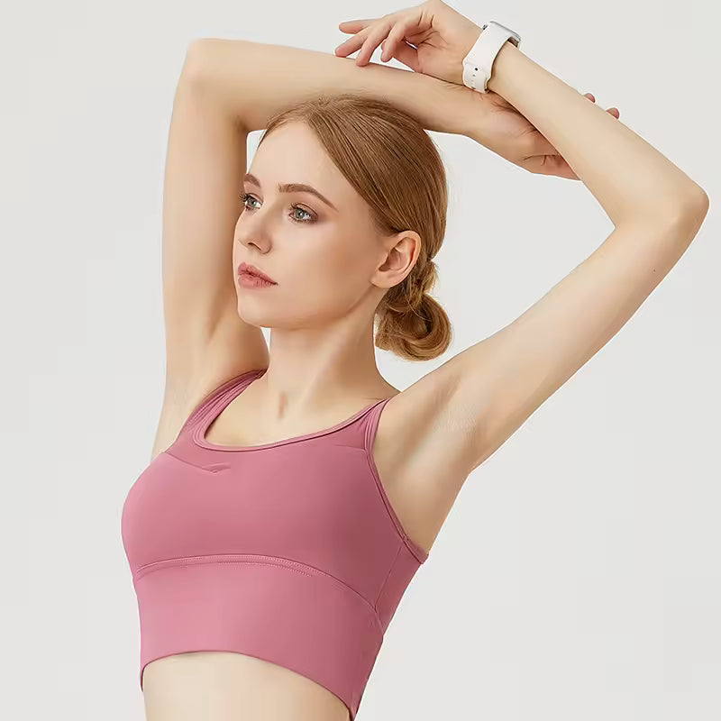 Gym Shockproof Mesh Sports Quick-drying Running Fitness Yoga Sports Bra Mssza