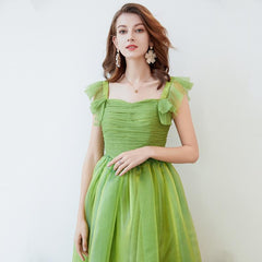 Bow Detaiing Ruched Bodice Elegant Long Party Prom Dress Mssaz Desses