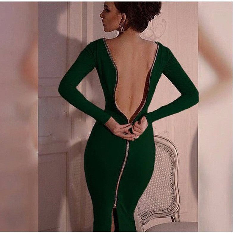 Bodycon dress clothing slim  club long sleeve black dress party vestidos Mssaz Desses