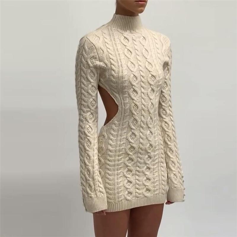 Knitted Sweater Dresses Fall Winter Clothes Mssaz Desses