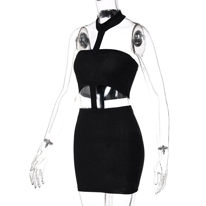 Cut Out Halter Backless Bodycon Dress Mssaz Desses