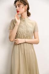 93.3% Silk 7.7% Spandex Dresses Mssaz Desses