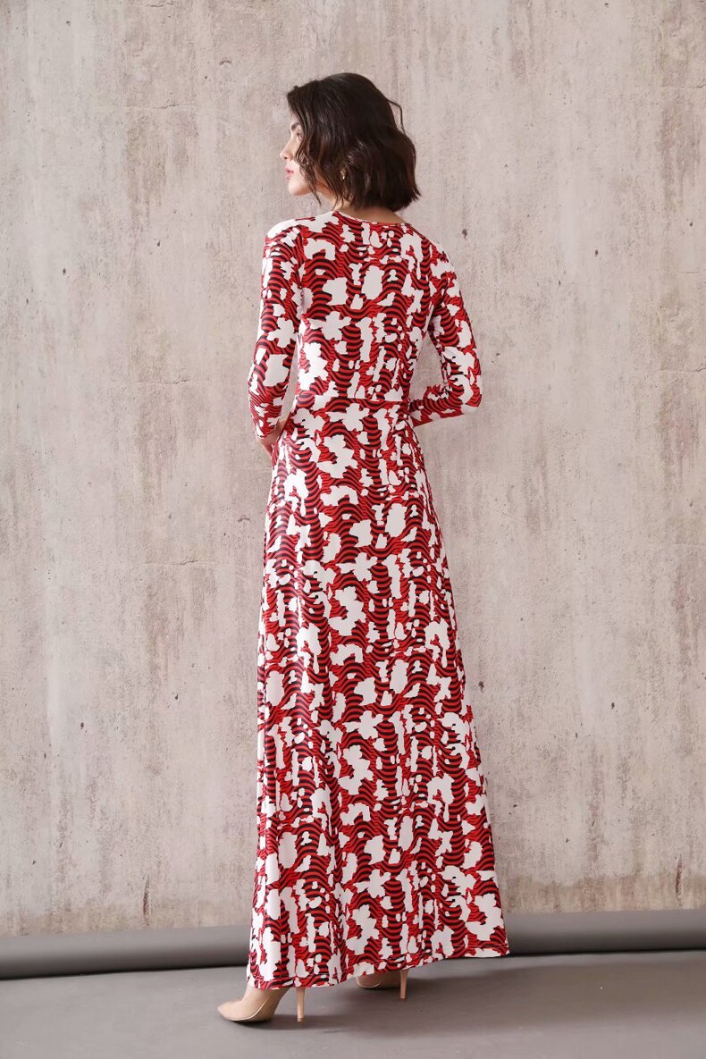Printed High Street Casual Long Dresses Mssaz Desses