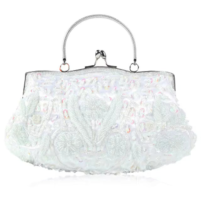 Solid Retro Embroidered Beads Mini Party Clutch Mssza