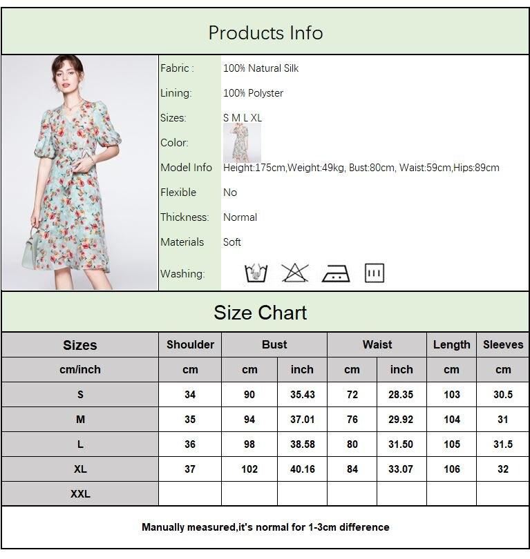 V Neck Short Sleeves Printed Sash Belt  Dress Mssaz Desses