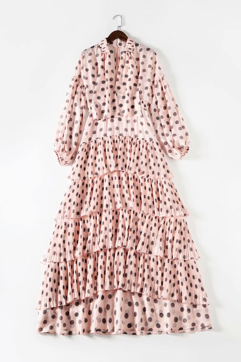Long Sleeves Floral Printed Ruffles Elegant Casual Maxi Dress Mssaz Desses